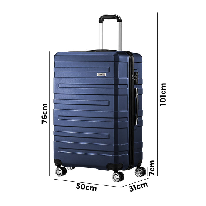 28" Luggage Suitcase Trolley Set Travel Tsa Lock Storage Hard Case Navy