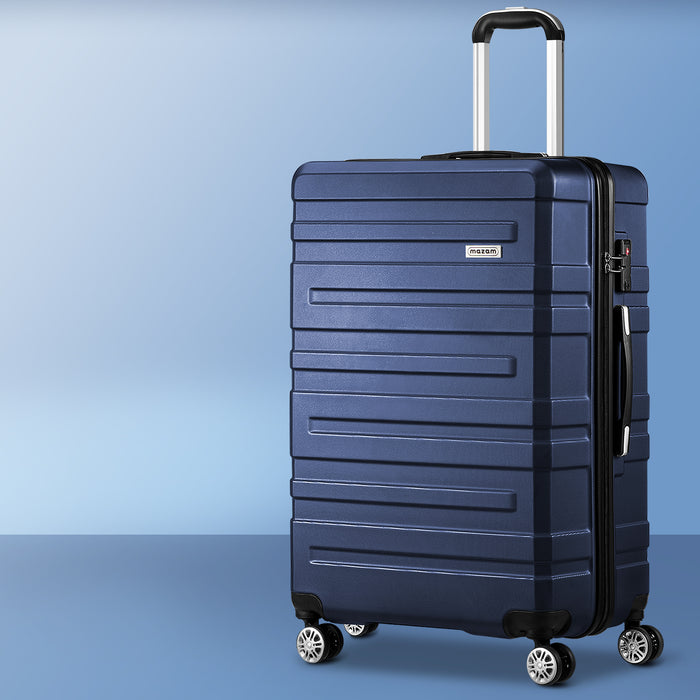 28" Luggage Suitcase Trolley Set Travel Tsa Lock Storage Hard Case Navy