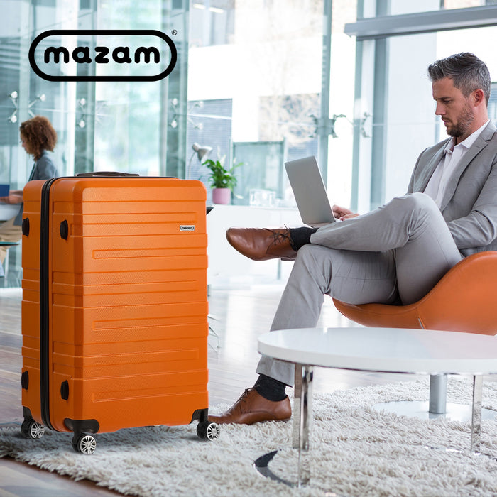 28 Inch Luggage Suitcase Trolley Set Travel Tsa Lock Storage Hard Case Orange