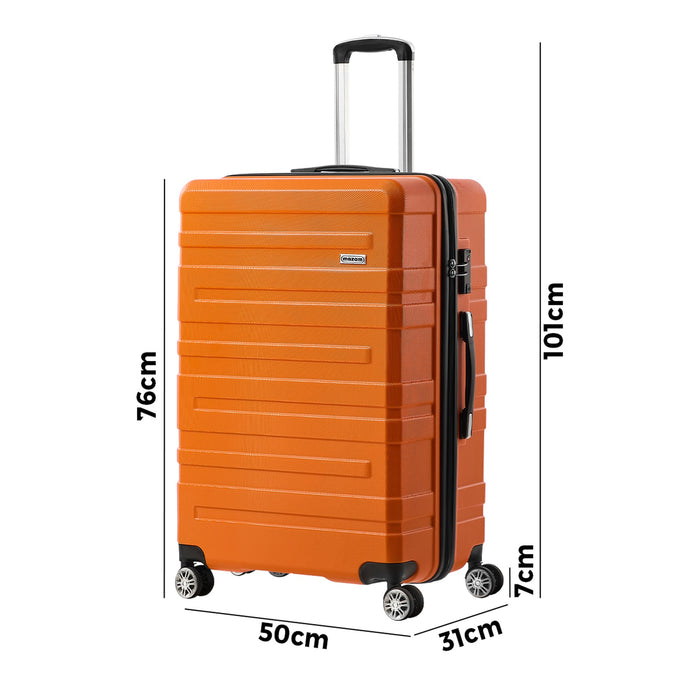 28 Inch Luggage Suitcase Trolley Set Travel Tsa Lock Storage Hard Case Orange