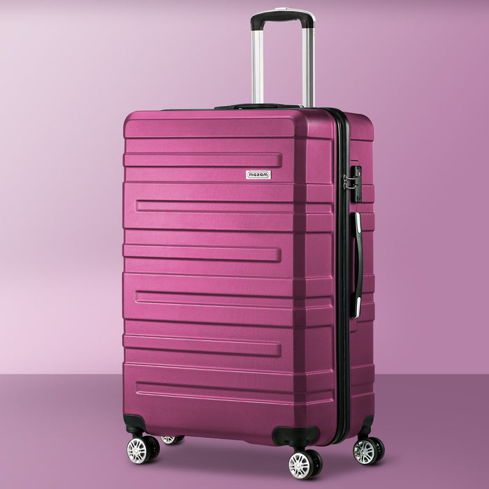 28" Luggage Suitcase Trolley Set Travel Tsa Lock Storage Hard Case Magenta