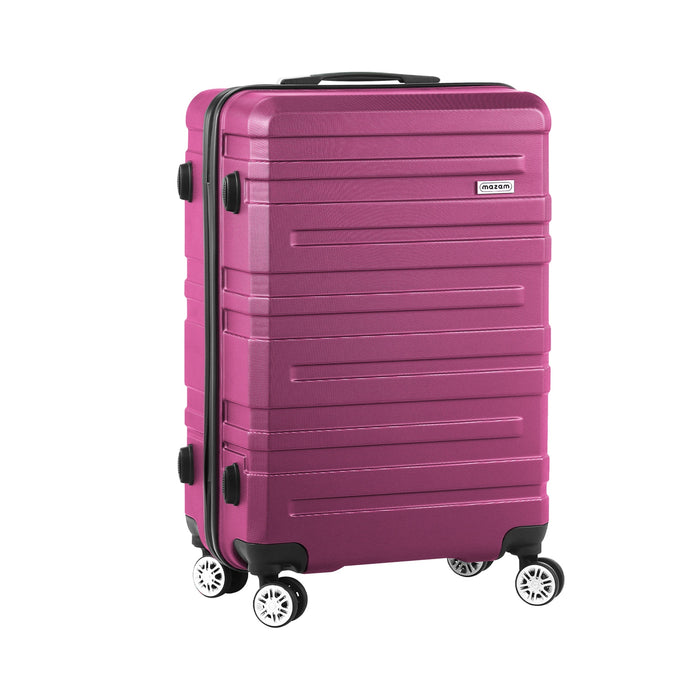 28" Luggage Suitcase Trolley Set Travel Tsa Lock Storage Hard Case Magenta