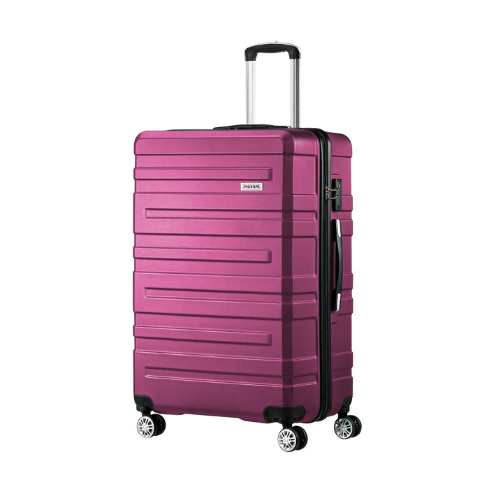 28" Luggage Suitcase Trolley Set Travel Tsa Lock Storage Hard Case Magenta