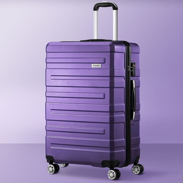 28" Luggage Suitcase Trolley Set Travel Tsa Lock Storage Hard Case Purple
