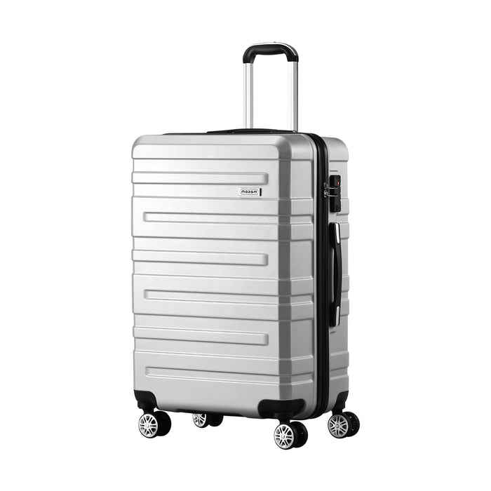 28" Luggage Suitcase Trolley Set Travel Tsa Lock Storage Hard Case Silver