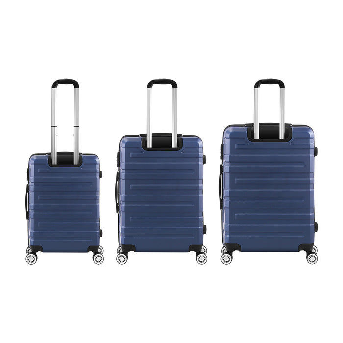 3 Pack Luggage Suitcase Trolley Set Travel Tsa Lock Storage Hard Case Navy