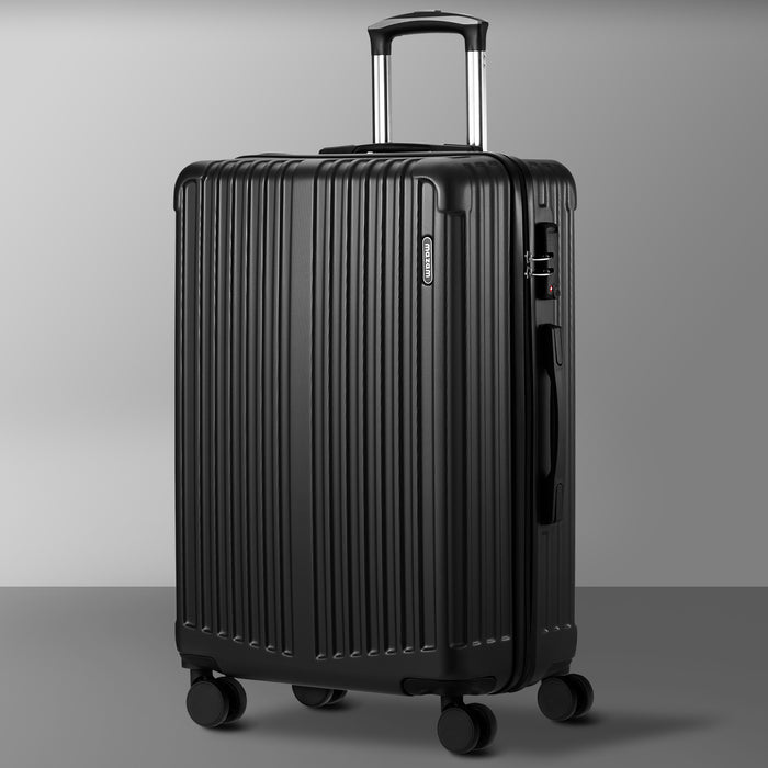 28 Inch Luggage Suitcase Trolley Set Travel Tsa Lock Storage Abs Case Black