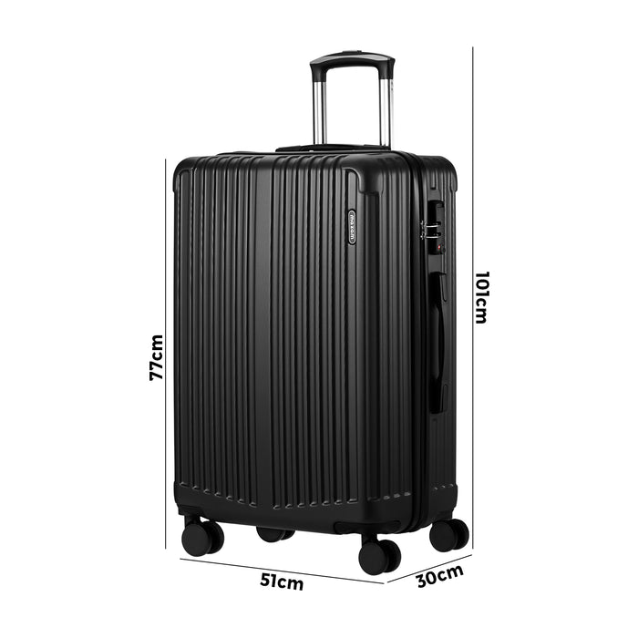 28 Inch Luggage Suitcase Trolley Set Travel Tsa Lock Storage Abs Case Black