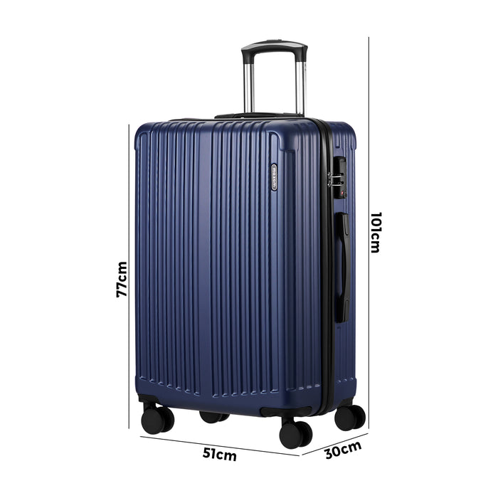 28 Inch Luggage Suitcase Trolley Set Travel Tsa Lock Storage Abs Case Navy
