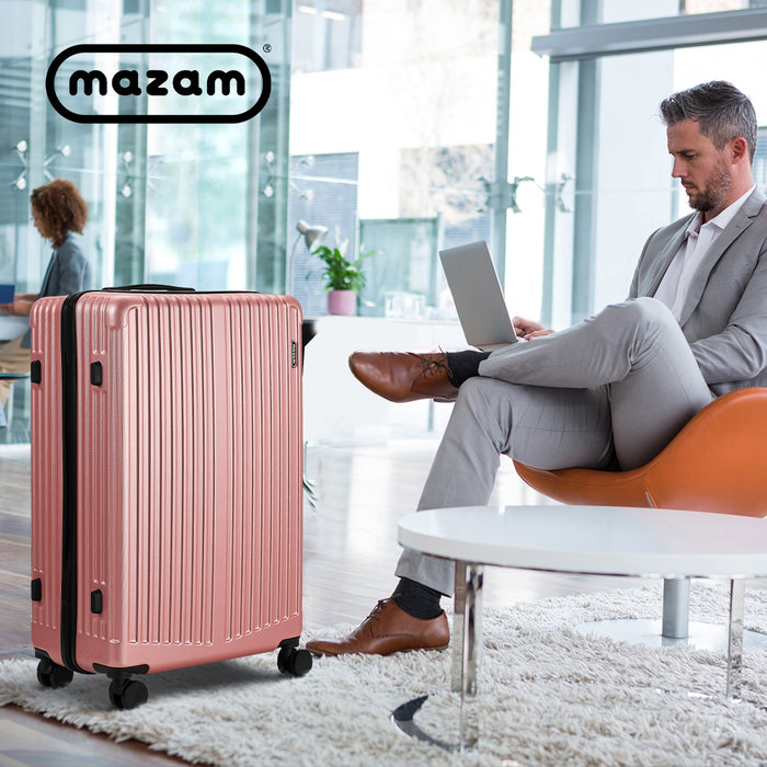 28 Inch Luggage Suitcase Trolley Set Travel Tsa Lock Storage Abs Case Pink