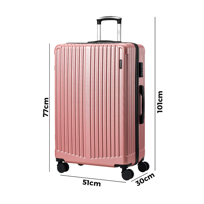 28 Inch Luggage Suitcase Trolley Set Travel Tsa Lock Storage Abs Case Pink