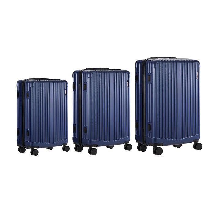 3Pcs Luggage Suitcase Trolley Set Travel Tsa Lock Storage Abs Case Navy