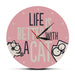 Life Is Better With a Cat Inspirational Quote Modern Wall