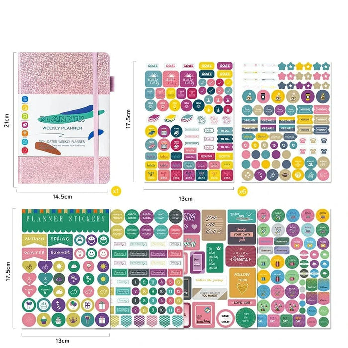 Life Planner A5 Notebook for Productivity Goal Setting