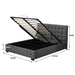 Gas Lift Bed Frame Fabric Base Mattress Storage Queen Size