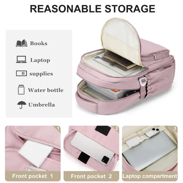 Lightweight 15 Inch Laptop Backpack for Teen Girls