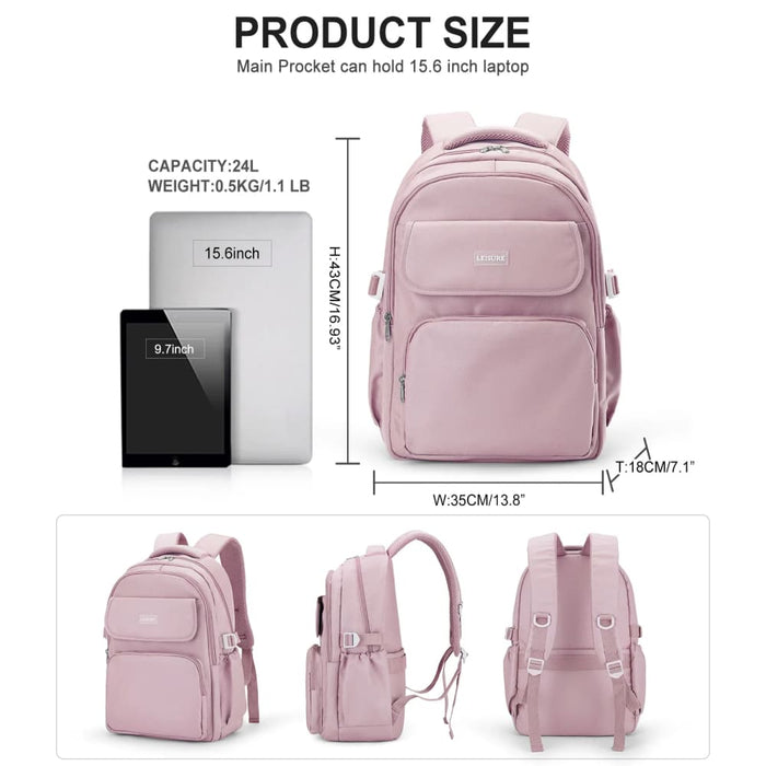 Lightweight 15 Inch Laptop Backpack for Teen Girls