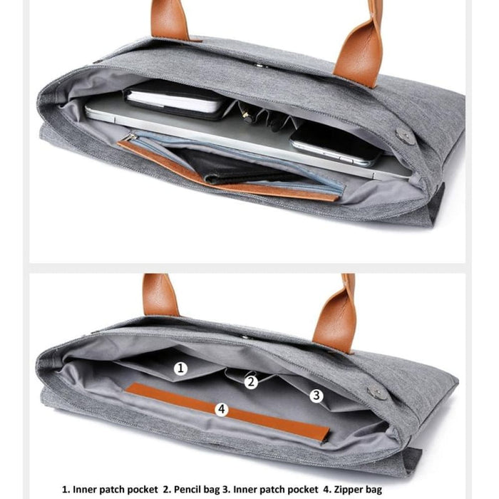 Lightweight Portable Laptop Bag With Pu Handle Oxford Cloth