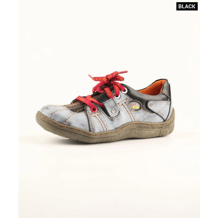 Line Pattern Handmade Womens Single Shoes