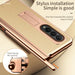 Litchi Leather Hinged Phone Case Pen For Samsung Galaxy z