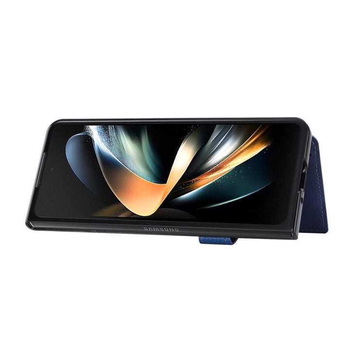 Litchi Pattern Card Holder Phone Case For Samsung Galaxy z