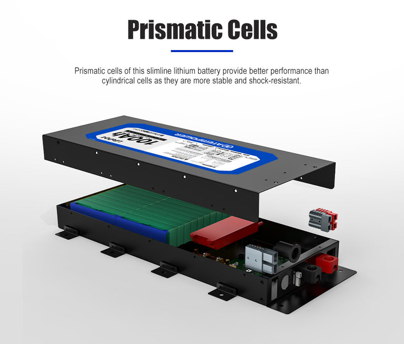 12V 100Ah Slimline Lithium Battery Built-In 40A Dc-Dc Charger