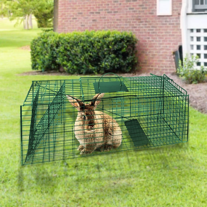 Live Animal Trap Possum Rat Rabbit Hare Catcher Folding Cage