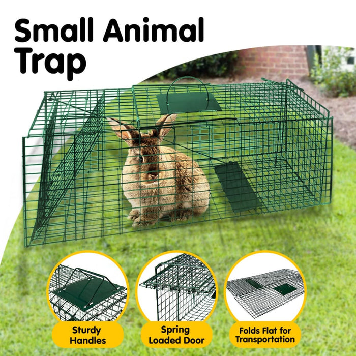 Live Animal Trap Possum Rat Rabbit Hare Catcher Folding Cage