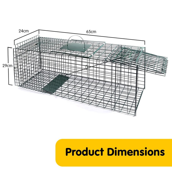 Live Animal Trap Possum Rat Rabbit Hare Catcher Folding Cage