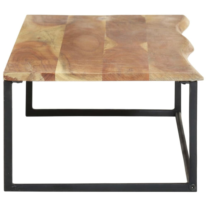 Peg with Live Edge 100x35x22 Cm Solid Acacia Wood Txbxpo