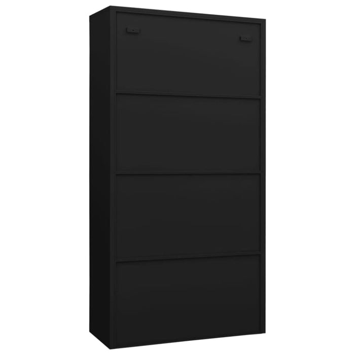 Locker Cabinet Black 90x40x180 Cm Steel Ttpkix