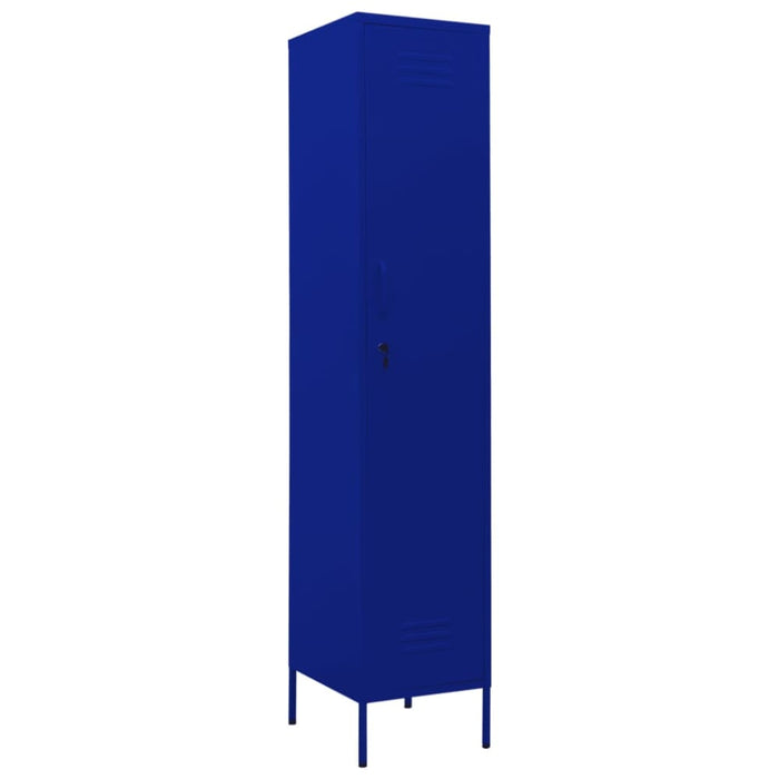 Locker Cabinet Navy Blue 35x46x180 Cm Steel Ttlxpt