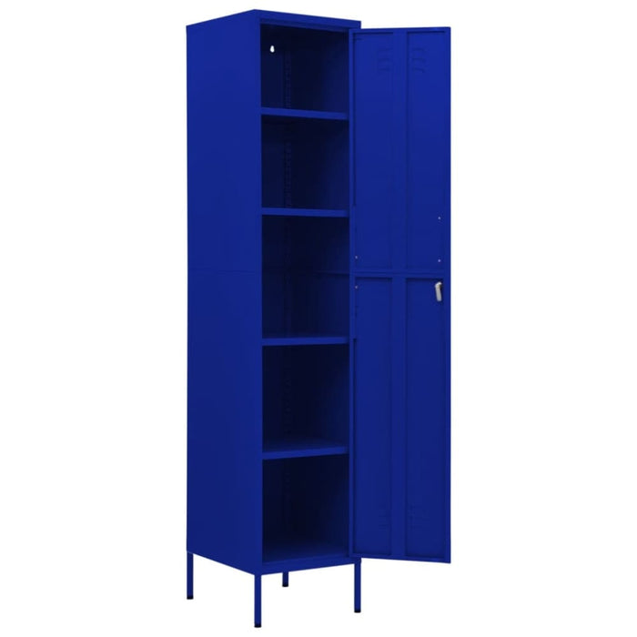 Locker Cabinet Navy Blue 35x46x180 Cm Steel Ttlxpt
