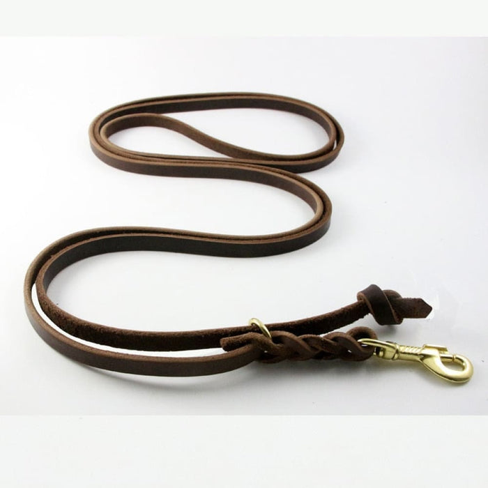 3m Long Genuine Leather Dog Leash