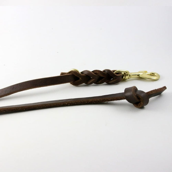 3m Long Genuine Leather Dog Leash