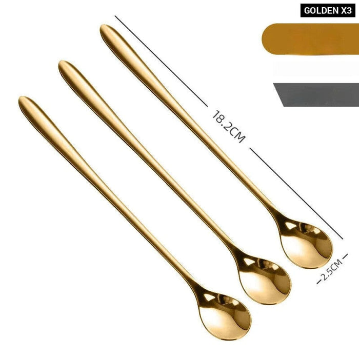 Long Handle Stainless Steel Coffee Spoon for Desserts