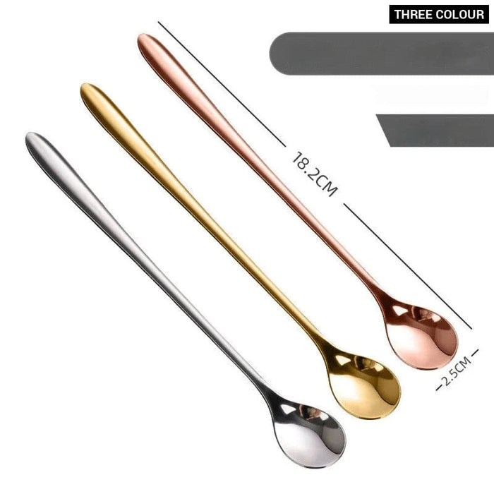 Long Handle Stainless Steel Coffee Spoon for Desserts