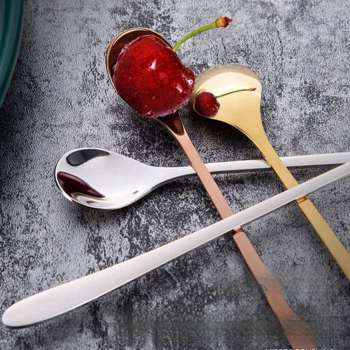 Long Handle Stainless Steel Coffee Spoon for Desserts