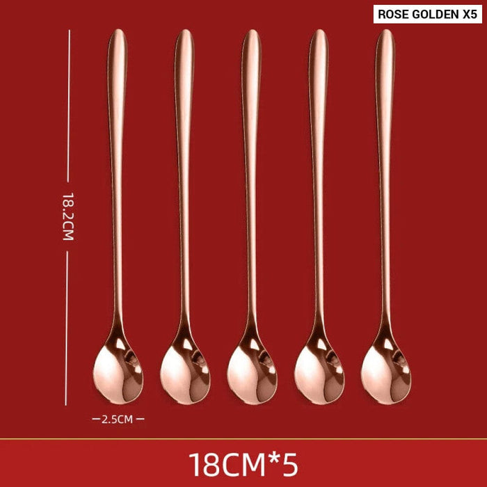 Long Handle Stainless Steel Coffee Spoon for Desserts