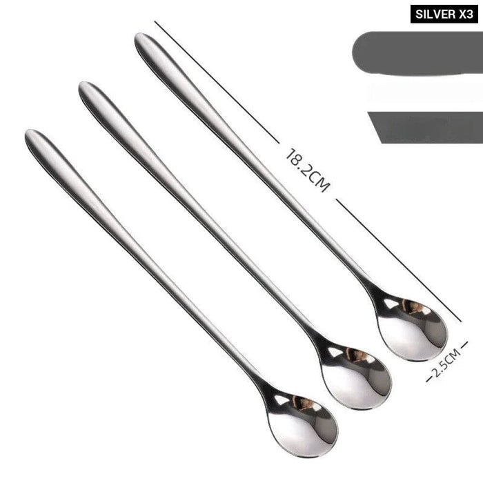Long Handle Stainless Steel Coffee Spoon for Desserts