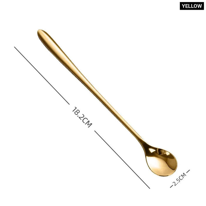 Long Handled Stainless Steel Coffee Spoon For Desserts