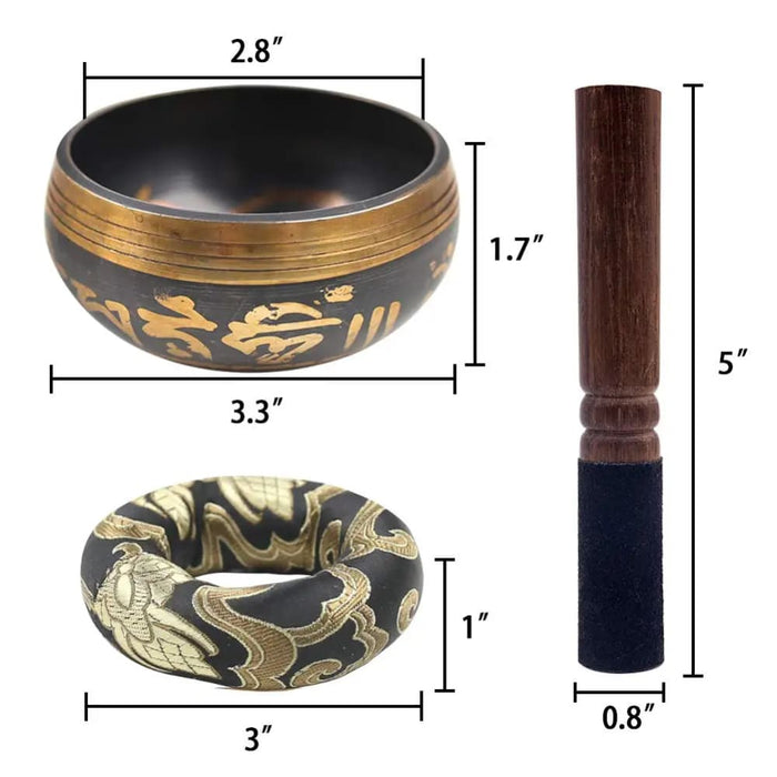 Lotus Singing Bowl Set for Meditation and Healing