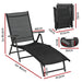 Sun Lounge Outdoor Lounger Recliner Chair Foldable Patio