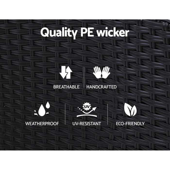 Sun Lounge Recliner Chair Wicker Lounger Sofa Day Bed