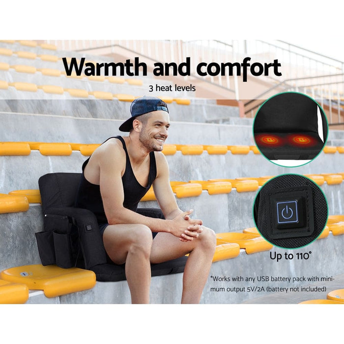 Lounge Sofa Bed with Armrest Heated Floor Recliner Futon