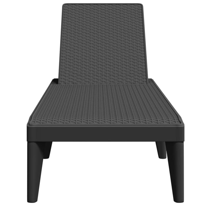 Sun Lounger Anthracite 186x60x29 Cm Pp Tlaxok