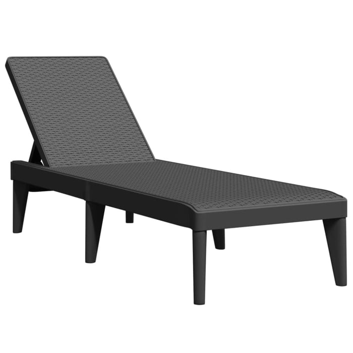 Sun Lounger Anthracite 186x60x29 Cm Pp Tlaxok