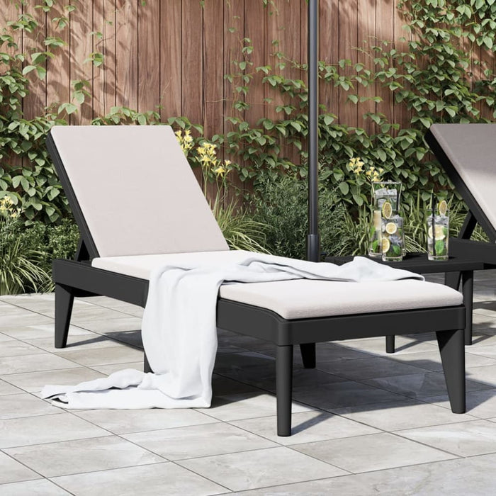 Sun Lounger Anthracite 186x60x29 Cm Pp Tlaxok
