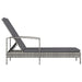 Sun Lounger with Armrests Poly Rattan Grey Anoxl