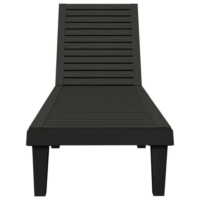 Sun Lounger Black 155x58x83 Cm Polypropylene Tlaoal
